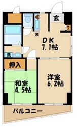 ソレアード東府中の物件間取画像